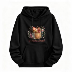 Grateful & Blessed Pumpkin Hoodie for Women Men Autumn Fall Harvest Gift