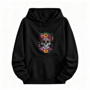 Day of the Dead Sugar Skull Hoodie for Men or Women Halloween Gift