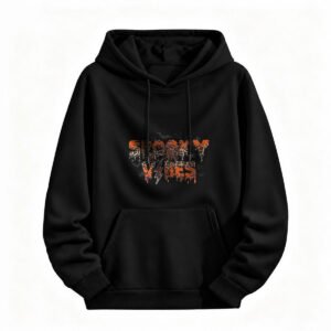 Spooky Vibes Halloween Hoodie for Men or Women Black Sweatshirt