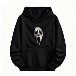 Scream Mask Hoodie Halloween Horror Movie Graphic Sweatshirt for Men or Women