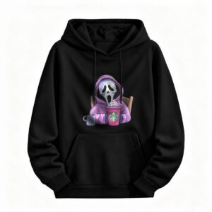 Halloween Ghost Coffee Lover Hoodie for Men or Women Spooky Starbuck Style