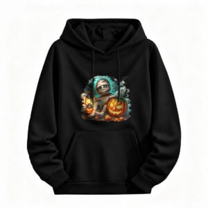 Halloween Mummy Pumpkin Hoodie Men Women Spooky Costume Sweatshirt