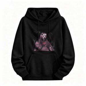 Halloween Grim Reaper Heart Hoodie for Men or Women Cute Dark Fantasy Sweatshirt