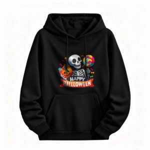 Halloween Skeleton Hoodie Happy Halloween Candy Pumpkin Men Women Sweatshirt