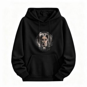 Halloween Gothic Girl Hoodie for Men or Women Dark Art Print Sweatshirt