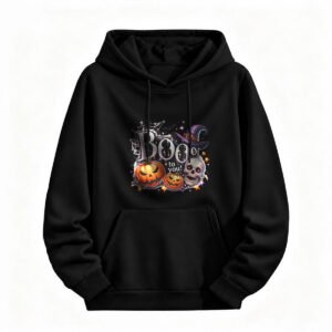 Halloween Boo to You Hoodie for Men or Women Spooky Pumpkin Skull Design