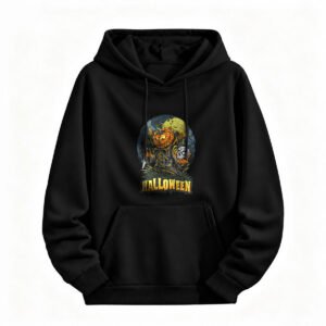 Halloween Pumpkin Skull Hoodie Men Women Spooky Costume Sweatshirt
