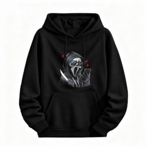 Halloween Ghost Hoodie Men Women Funny Scream Mask Sweatshirt