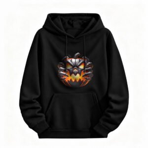 Halloween Pumpkin Horror Hoodie for Men or Women Spooky Party Wear