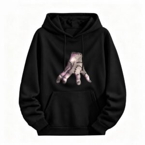 Halloween Stitched Hand Hoodie for Men or Women Spooky Art Design