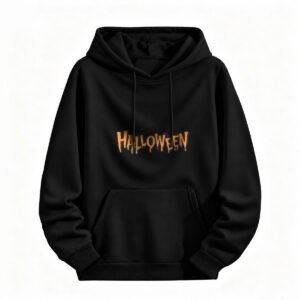 Halloween Hoodie for Men or Women Spooky Design Black Sweatshirt