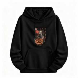 Halloween Horror Hoodie for Men or Women Spooky Pumpkin Ghost Design