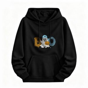 Halloween Ghost Hoodie for Men or Women BOO Print Festive Sweatshirt