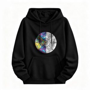Halloween Spider Web Hoodie for Men or Women Colorful Design
