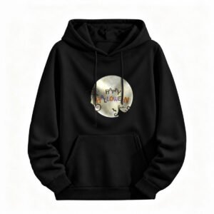 Happy Halloween Hoodie for Men or Women Spooky Moon Design Festive Gift