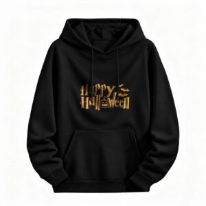 Happy Halloween Hoodie for Men or Women Spooky Pumpkin Bat Design