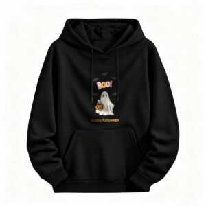 Halloween Ghost Hoodie for Men or Women BOO Happy Halloween Sweatshirt