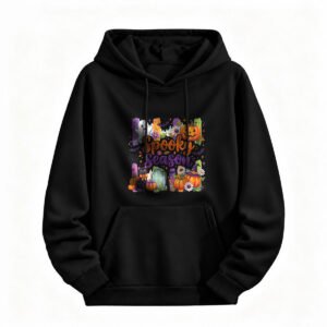 Spooky Season Halloween Hoodie for Men or Women Cute Pumpkin Ghost Design