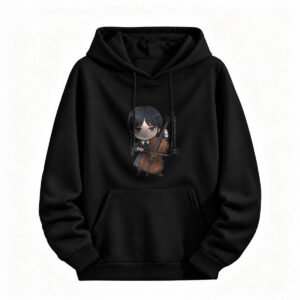 Anime Violinist Chibi Hoodie for Men or Women Halloween Gift
