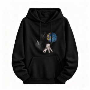 Halloween Gothic Hoodie with Magic Hand and Crystal Ball Design for Men or Women