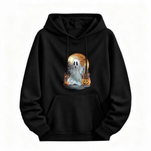 Halloween Ghost Pumpkin Hoodie for Men or Women Spooky Festival Wear