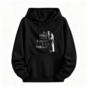 Wednesday Addams Hoodie In A World Full Of Mondays Be A Wednesday Women Men Halloween Sweatshirt