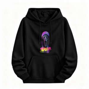 Scream Halloween Hoodie Men Women Black Sweatshirt Ghost Face Print Party Gift
