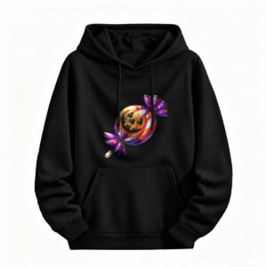 Halloween Pumpkin Candy Hoodie for Men or Women Spooky Gift
