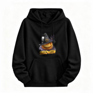 Halloween Pumpkin Witch Hoodie for Men or Women Festive Costume Sweatshirt