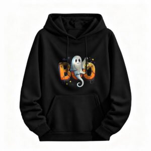 Halloween Boo Ghost Hoodie for Men or Women Cute Spooky Design