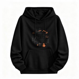 Happy Halloween Hoodie for Men or Women Spooky Pumpkin Ghost Design