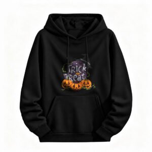 Halloween Trick or Treat Hoodie for Men or Women Spooky Pumpkin Design