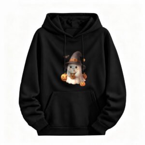 Cute Halloween Ghost Witch Hoodie for Men or Women