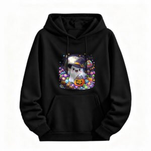 Cute Ghost Halloween Hoodie for Men or Women Candy Theme Pullover