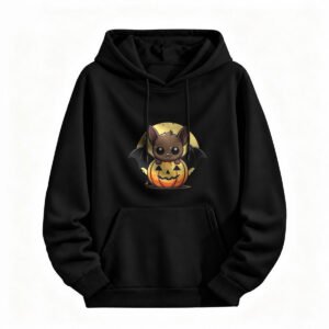 Cute Bat Halloween Pumpkin Hoodie for Men or Women