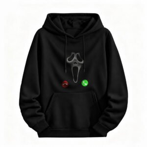 Halloween Scream Mask Hoodie for Men or Women Spooky Party Wear