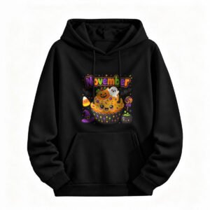 November Halloween Cupcake Hoodie for Men or Women Cute Festive Sweatshirt