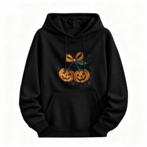 Halloween Pumpkin Cherry Hoodie for Men or Women Festive Gift