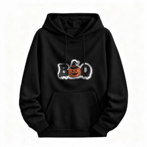 Halloween Boo Pumpkin Hoodie for Men or Women Spooky Season Gift