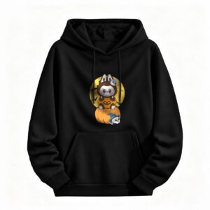 Halloween Cute Bunny Pumpkin Hoodie for Men or Women