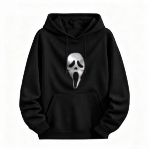 Scream Mask Hoodie Halloween Horror Movie Print Unisex Sweatshirt