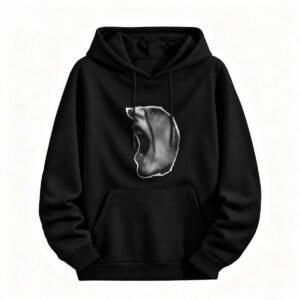 Halloween Wolf Howl Hoodie for Men or Women Dark Animal Print Sweatshirt
