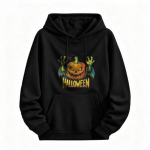 Halloween Pumpkin Hoodie for Men or Women Spooky Party Costume Sweatshirt