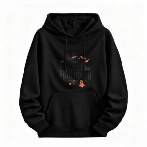 Happy Halloween Hoodie for Men or Women Spooky Pumpkin Ghost Design