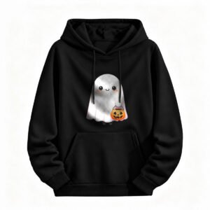 Cute Ghost Halloween Hoodie for Men or Women Funny Spooky Costume Sweatshirt