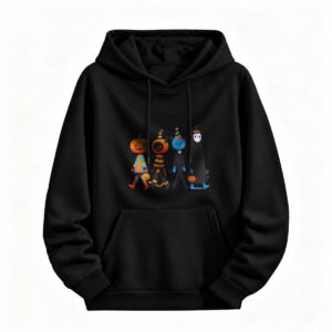 Halloween Cartoon Characters Hoodie for Men or Women Cute Spooky Design