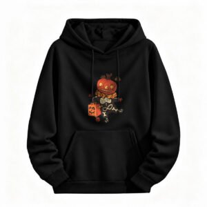 Halloween Pumpkin Skeleton Hoodie for Men or Women Spooky Costume Gift