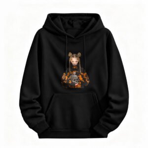 Halloween Horror Hoodie for Men or Women Skull Print Gothic Sweatshirt