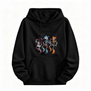 Halloween Skeleton Dance Hoodie for Men or Women Funny Gothic Sweatshirt