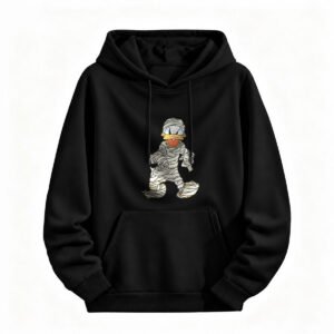 Halloween Mummy Duck Hoodie for Men or Women Funny Cartoon Sweatshirt
